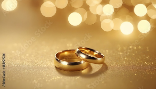 wedding rings on the table