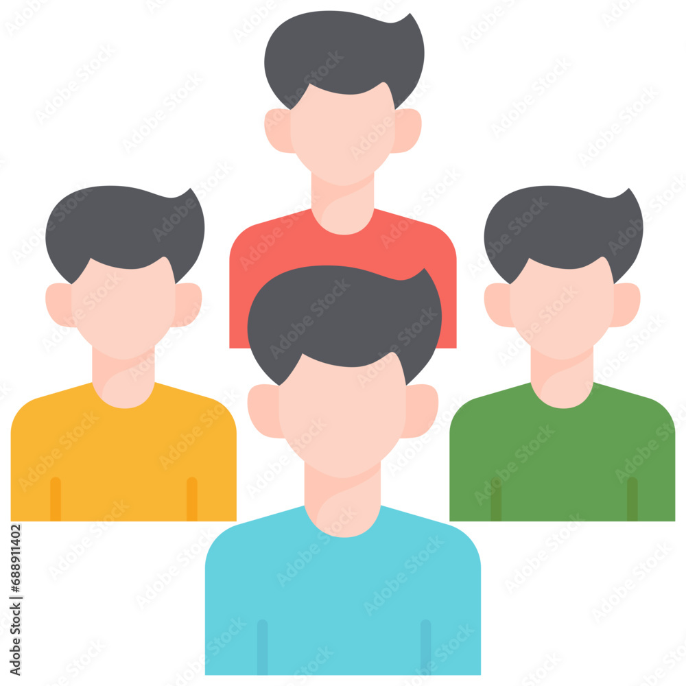 Teamwork icon. Flat design. For presentation, graphic design, mobile application. Teamwork icon. Flat design. For presentation, graphic design, mobile application.