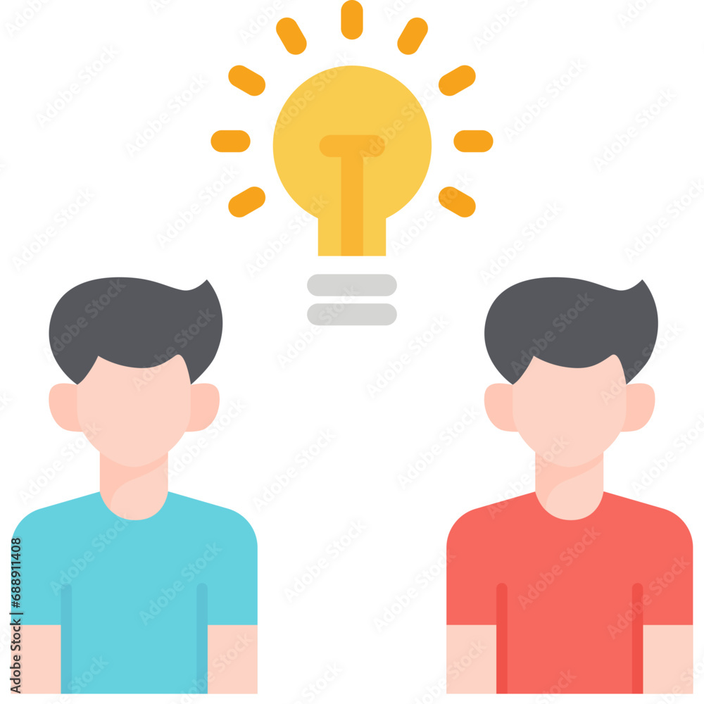 Idea icon. Flat design. For presentation, graphic design, mobile application. Idea icon. Flat design. For presentation, graphic design, mobile application.