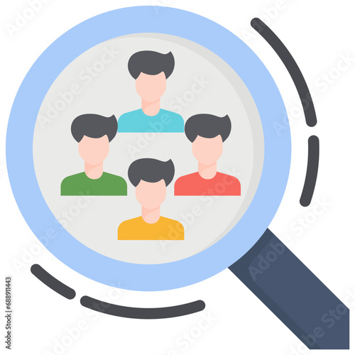Recruitment icon. Flat design. For presentation, graphic design, mobile application.