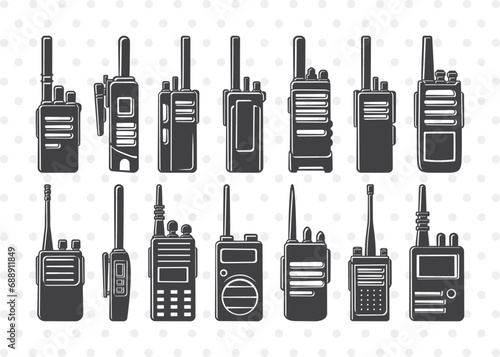 Walkie Talkie SVG, Walkie Talkie Clipart, Communication Radio Svg, Portable Radio Svg, Walkie Talkie Icon, Hand Radio Svg, Cell Phone Svg, Walkie Talkie Bundle