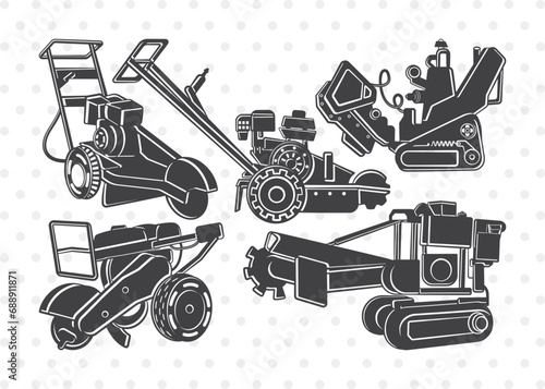 Stump Grinder SVG, Machine Clipart, Stump Cutter Svg, Tree Cutter Svg, Removal Svg, Stump Machine Svg, Tree Stump Machine Svg, Machine Bundle