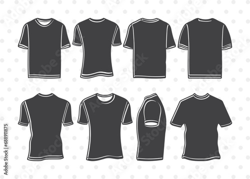 Short Sleeve Tshirt SVG, Tshirt Clipart, Plain Tshirt Svg, Tshirt Icon Svg, Man Dress Svg, Men Wear Svg, Men Clothe Svg, Tshirt Bundle