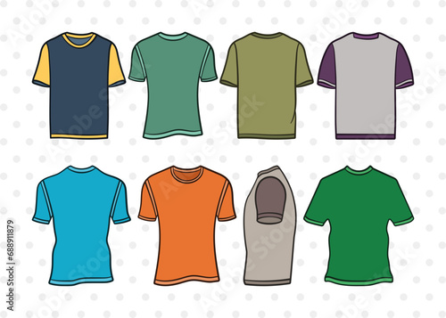 Short Sleeve Tshirt SVG, Tshirt Clipart, Plain Tshirt Svg, Tshirt Icon Svg, Man Dress Svg, Men Wear Svg, Men Clothe Svg, Tshirt Bundle
