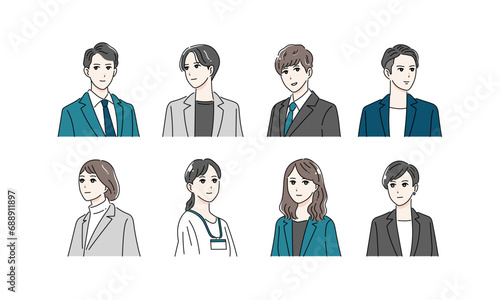 様々な職種のビシネスパーソンのイラスト