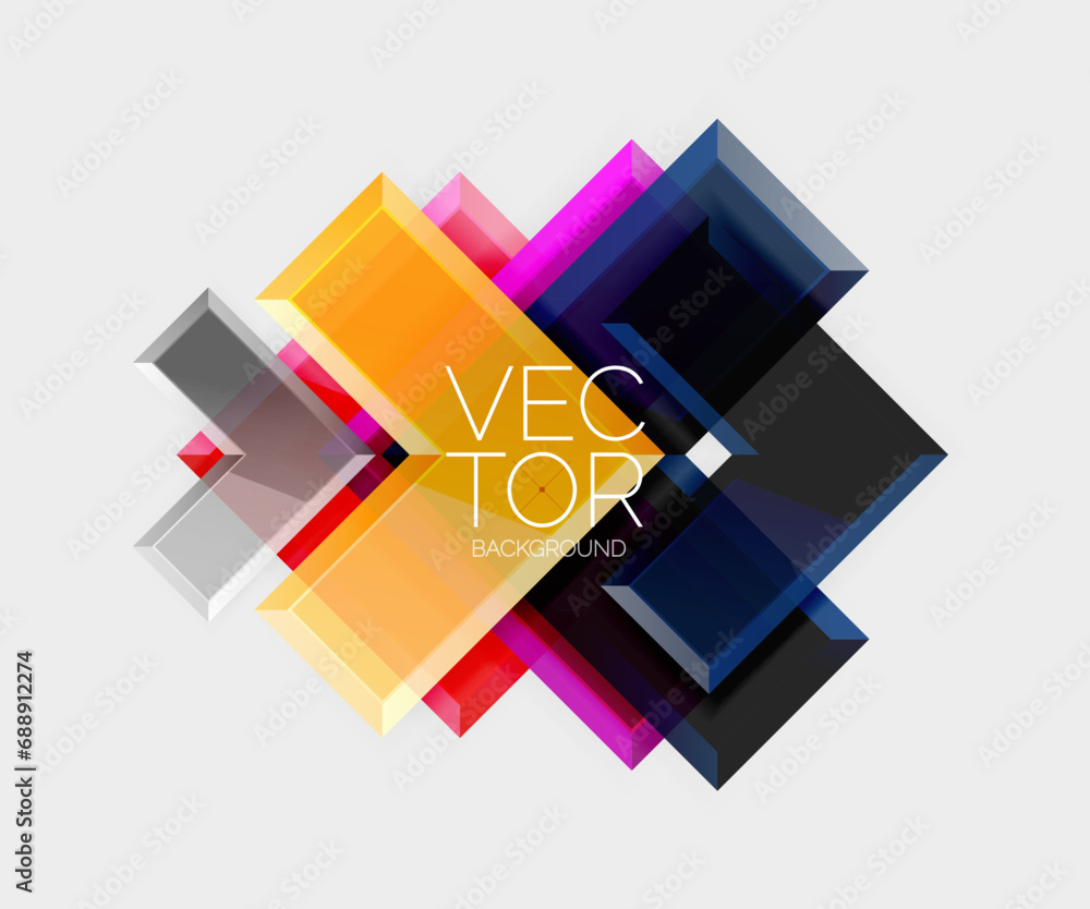 Obraz premium Arrow square geometric vector abstract background