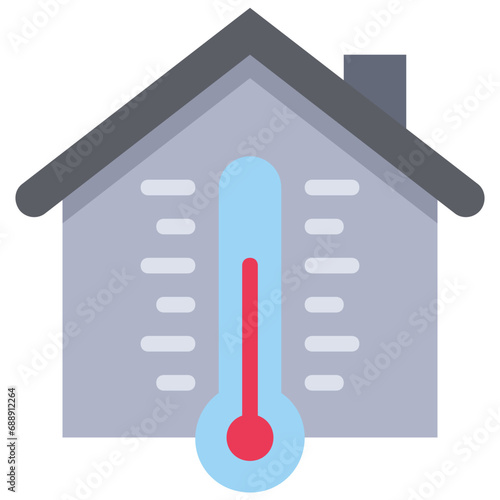 Room temperature icon. Flat design. For presentation, graphic design, mobile application.