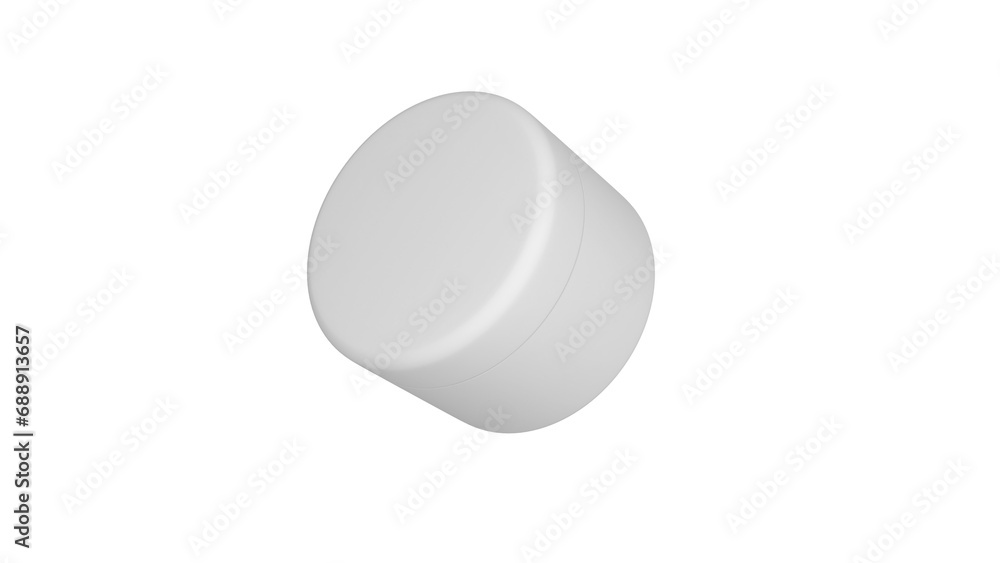 3D rendered Cosmetics Jar mock up. Packaging clear Cosmetic cream on isolated Light Grey background 3D rendered Cosmetics Jar mock up. Packaging clear Cosmetic cream on isolated Light Grey background