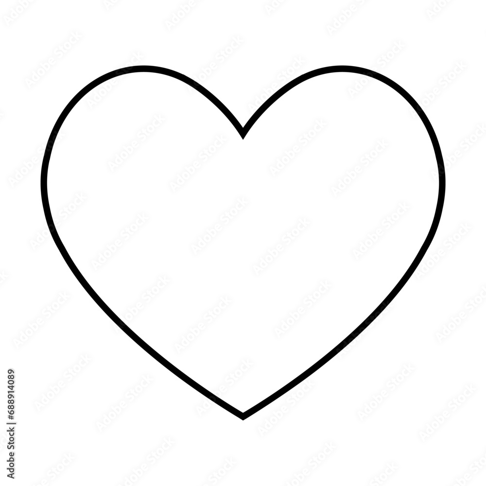 Heart Red outline flat style Icon Vector , Love Symbol Valentine's Day isolated on white background for graphic design, logo, web site, social media, mobile app, ui illustration Heart Red outline flat style Icon Vector , Love Symbol Valentine's Day isolated on white background for graphic design, logo, web site, social media, mobile app, ui illustration