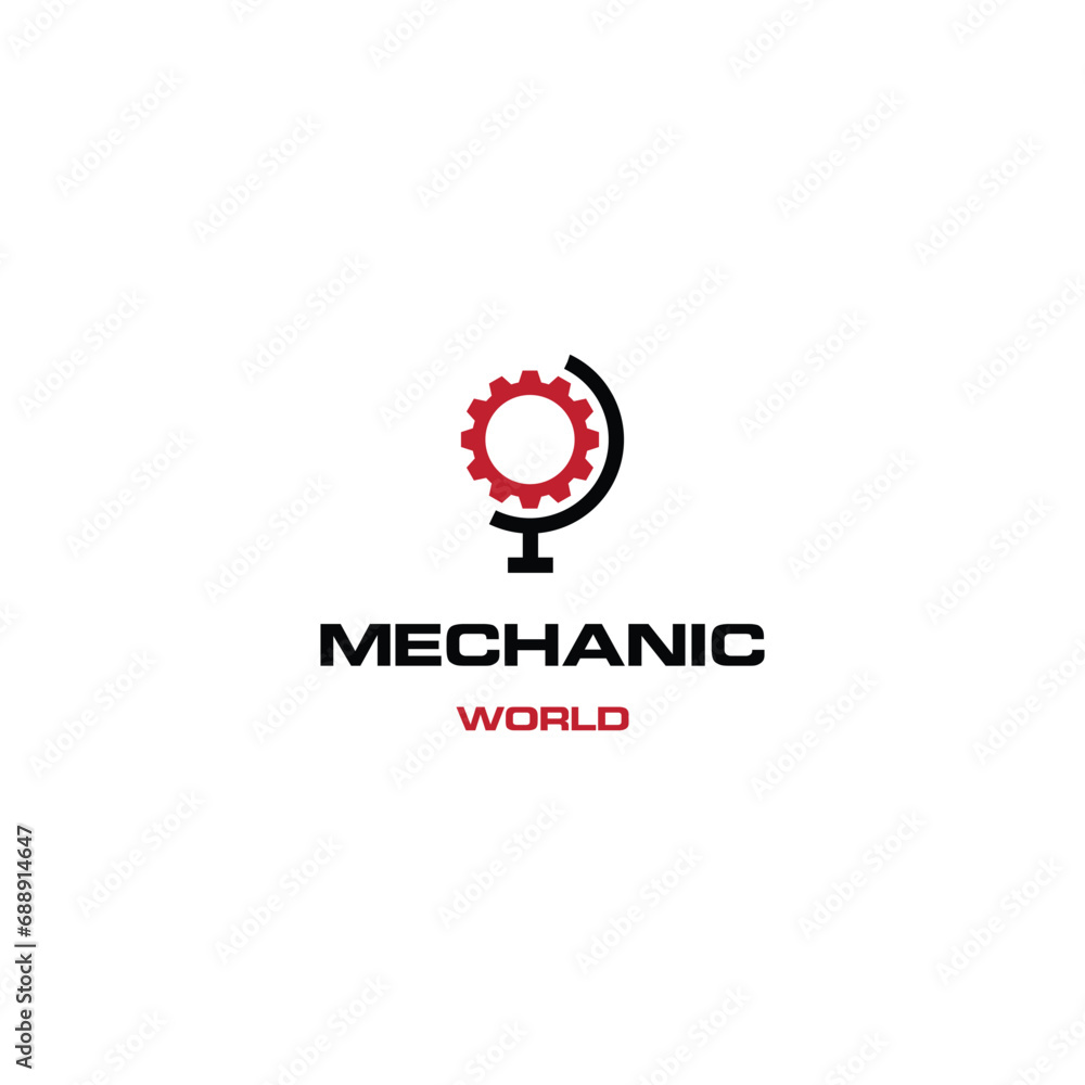 World mechanic logo, mechanic forum logo concept