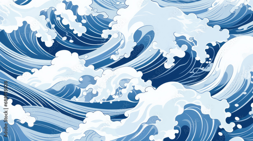 Obraz premium Japan wave abstract Background