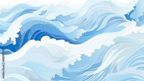 Japan wave abstract Background