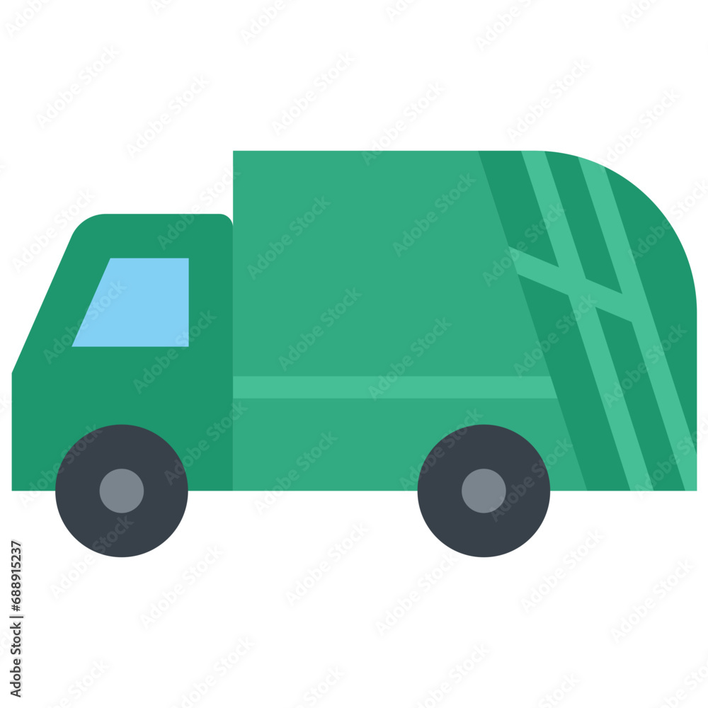 Garbage truck icon. Flat design. For presentation, graphic design, mobile application. Garbage truck icon. Flat design. For presentation, graphic design, mobile application.