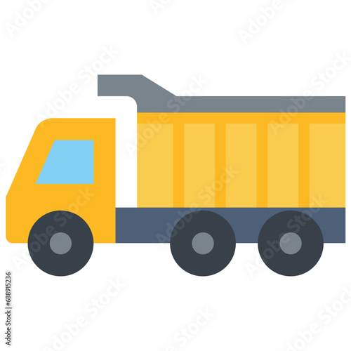 Truck icon. Flat design. For presentation, graphic design, mobile application.