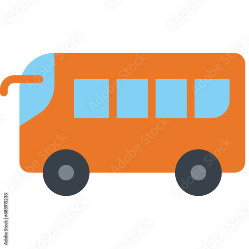 Bus icon. Flat design. For presentation, graphic design, mobile application.
