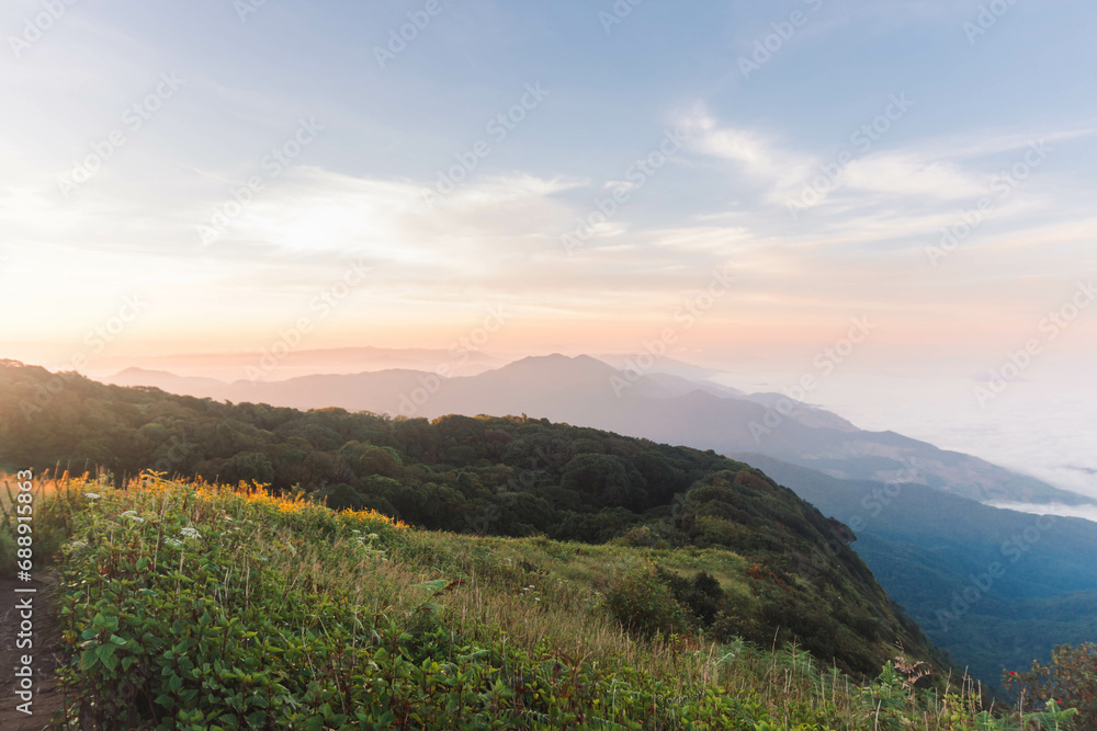 sunset over the mountains - Chiang Mai, Thailand