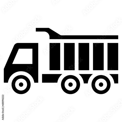 Truck icon. Solid design. For presentation, graphic design, mobile application.