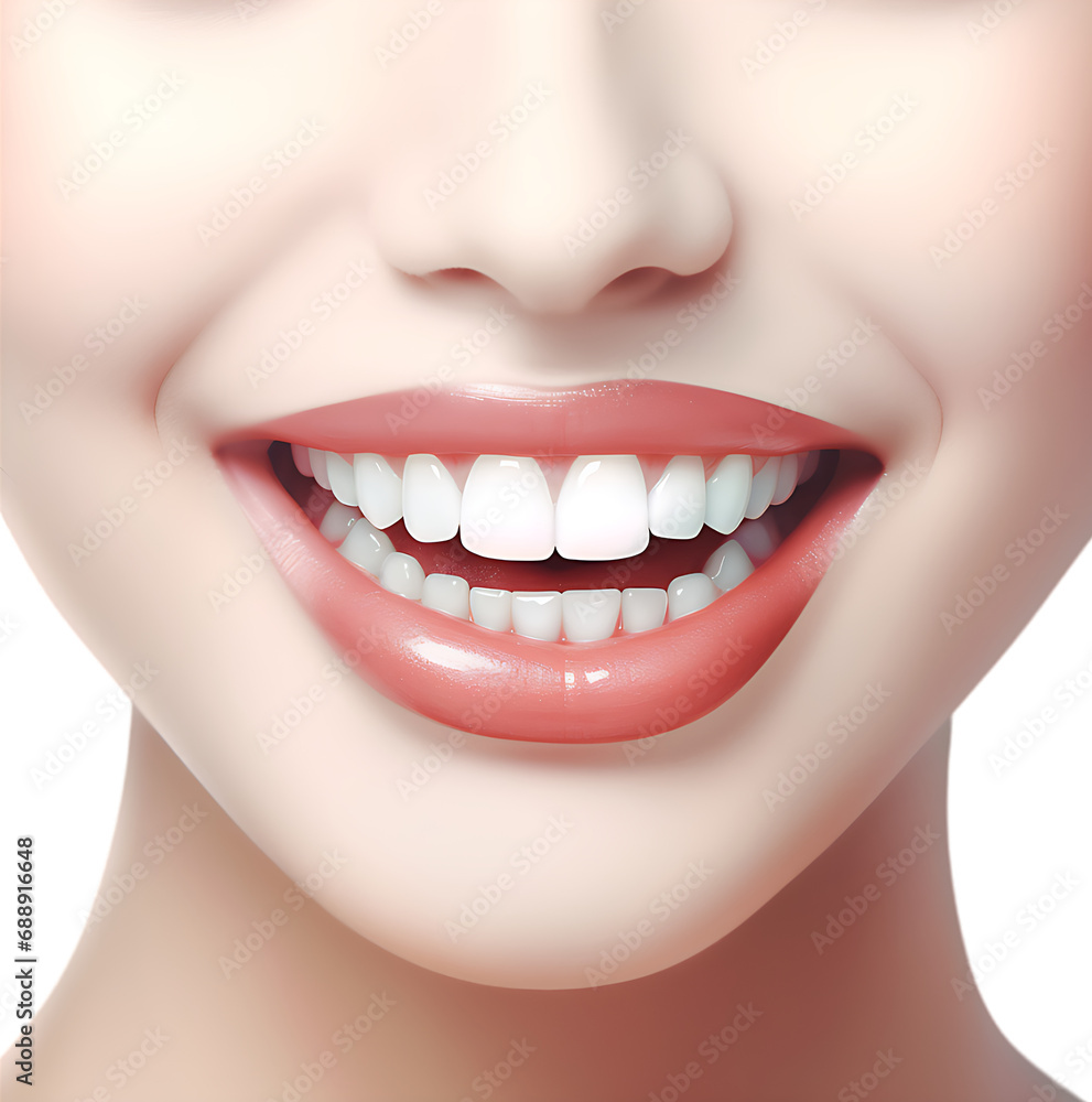 close up shot. A beautiful woman smiling after whitening her teeth, revealing healthy and bright teeth, isolated on transparent background. Dental care concept. close up shot. A beautiful woman smiling after whitening her teeth, revealing healthy and bright teeth, isolated on transparent background. Dental care concept.