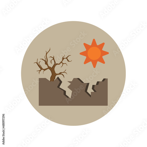 Fields are experiencing drought due to global warming