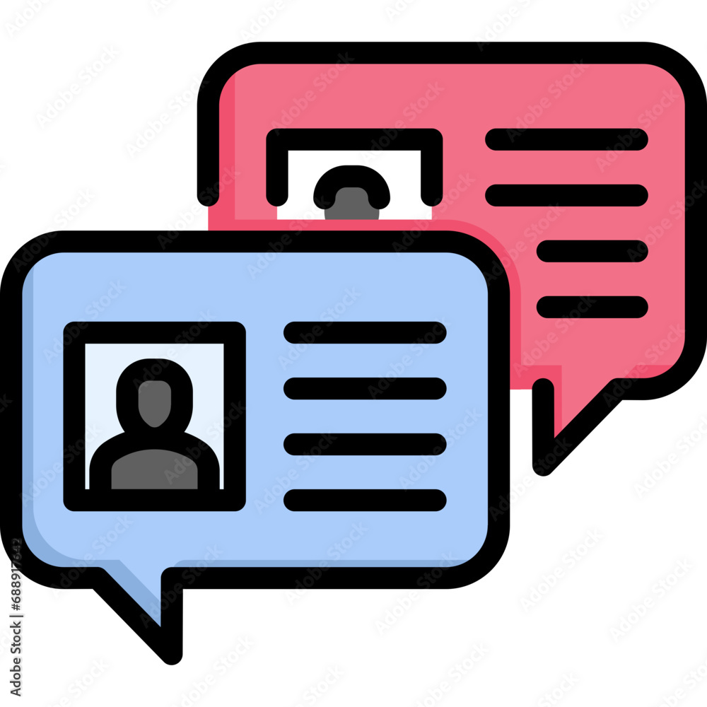 Candidate chat icon. Filled outline design. For presentation, graphic design, mobile application. Candidate chat icon. Filled outline design. For presentation, graphic design, mobile application.