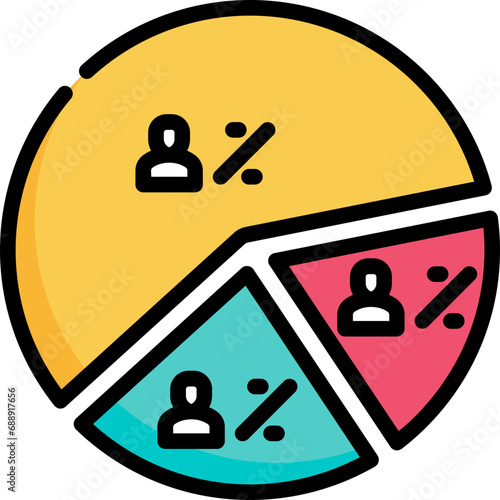 Election survey icon. Filled outline design. For presentation, graphic design, mobile application.