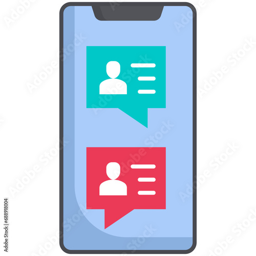 Candidate list icon. Flat design. For presentation, graphic design, mobile application.