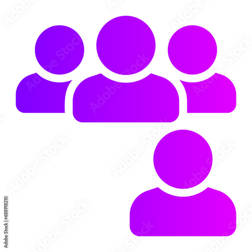 Social Exclusion gradient icon