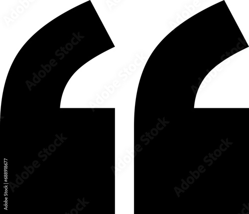 Black and Bold Double Apostrophe Sign