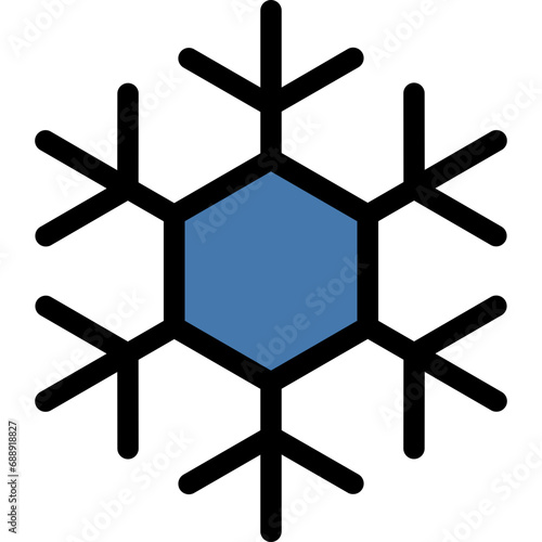 Snow icon. Filled outline design. For presentation, graphic design, mobile application.