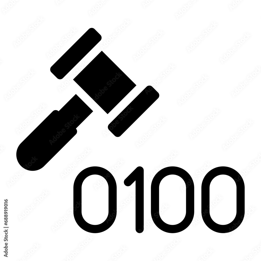 cyber crime glyph icon cyber crime glyph icon