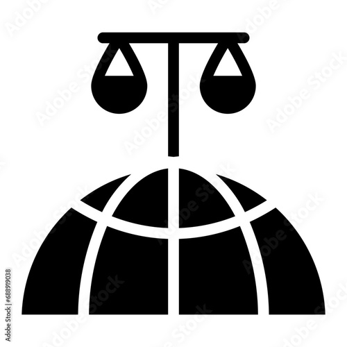 global laws glyph icon
