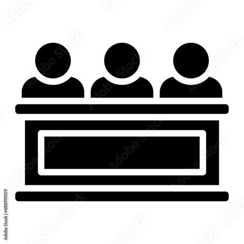 jury glyph icon