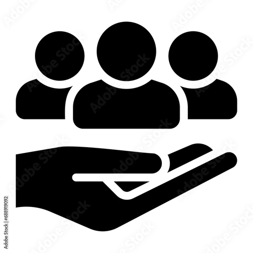 social security glyph icon