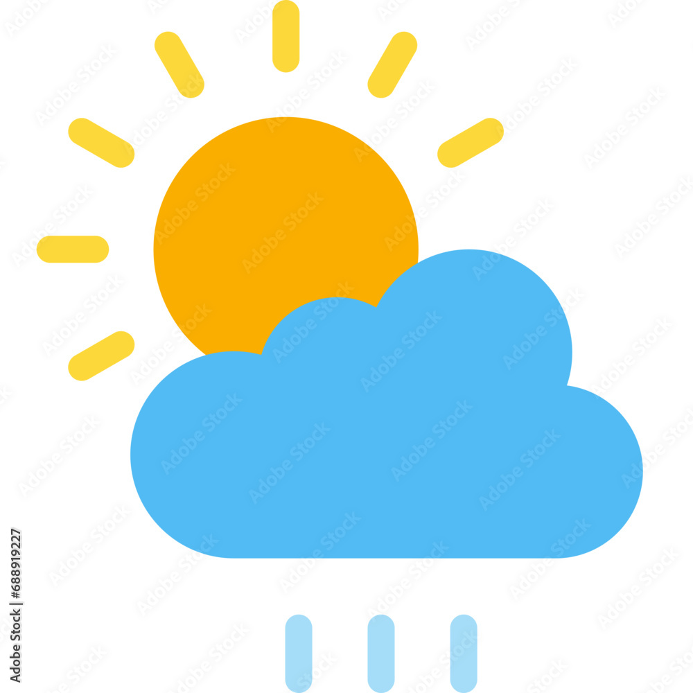Rain icon. Flat design. For presentation, graphic design, mobile application. Rain icon. Flat design. For presentation, graphic design, mobile application.