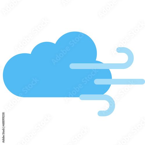 Windy icon. Flat design. For presentation, graphic design, mobile application.