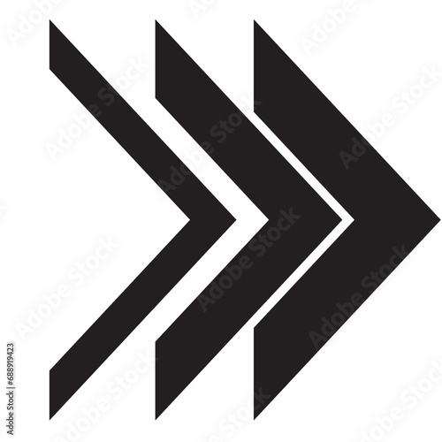 Digital png illustration of black right arrow on transparent background