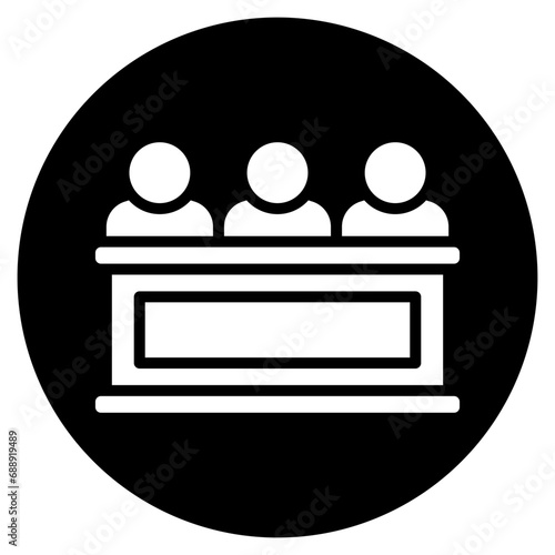 jury glyph icon