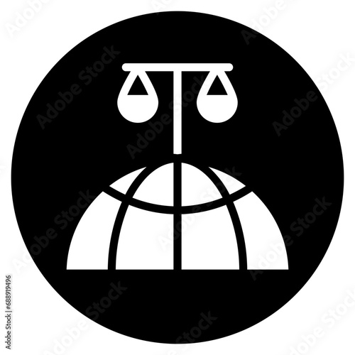 global laws glyph icon