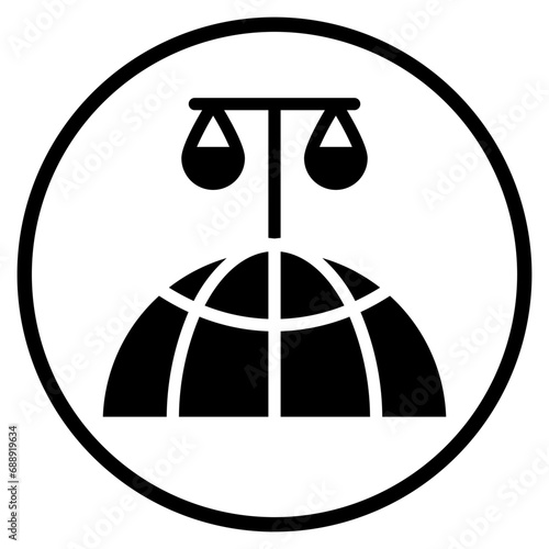 global laws glyph icon