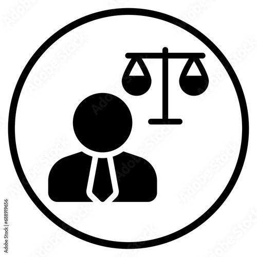 lawyer glyph icon