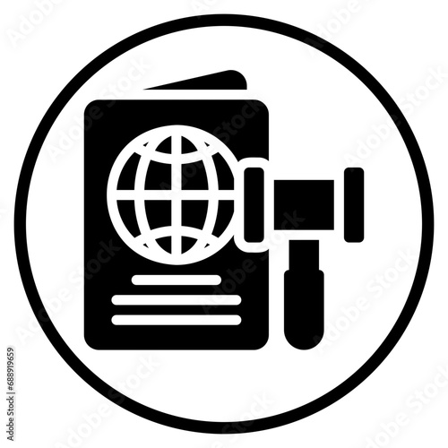 immigration glyph icon