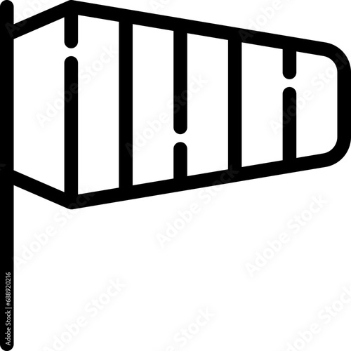 Windy icon. Outline design. For presentation, graphic design, mobile application.