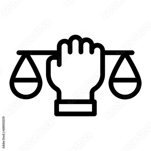 civil rights line icon