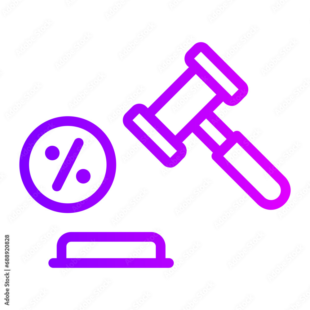 percent gradient icon percent gradient icon