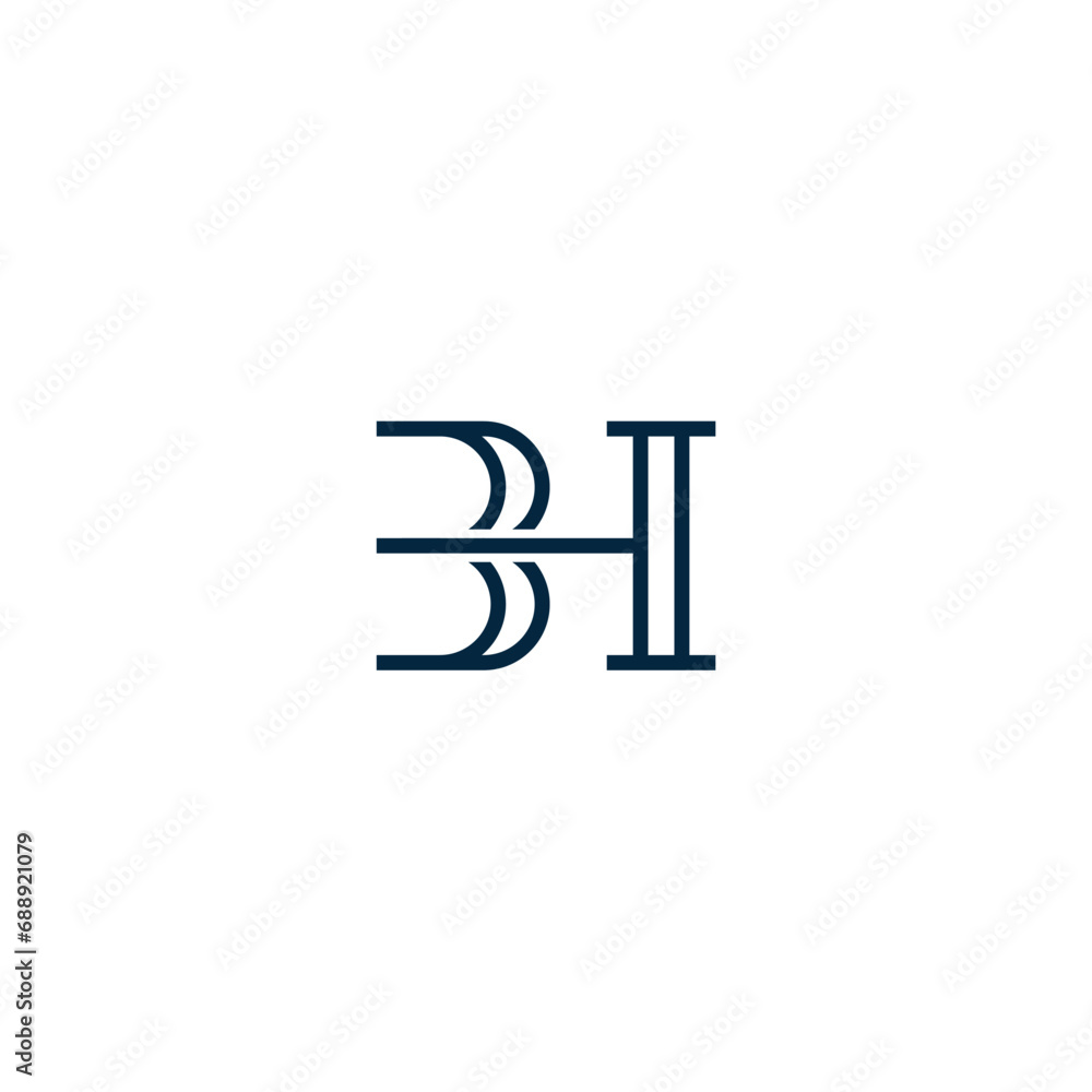 Alphabet letters BH, HB logo vector icon Alphabet letters BH, HB logo vector icon