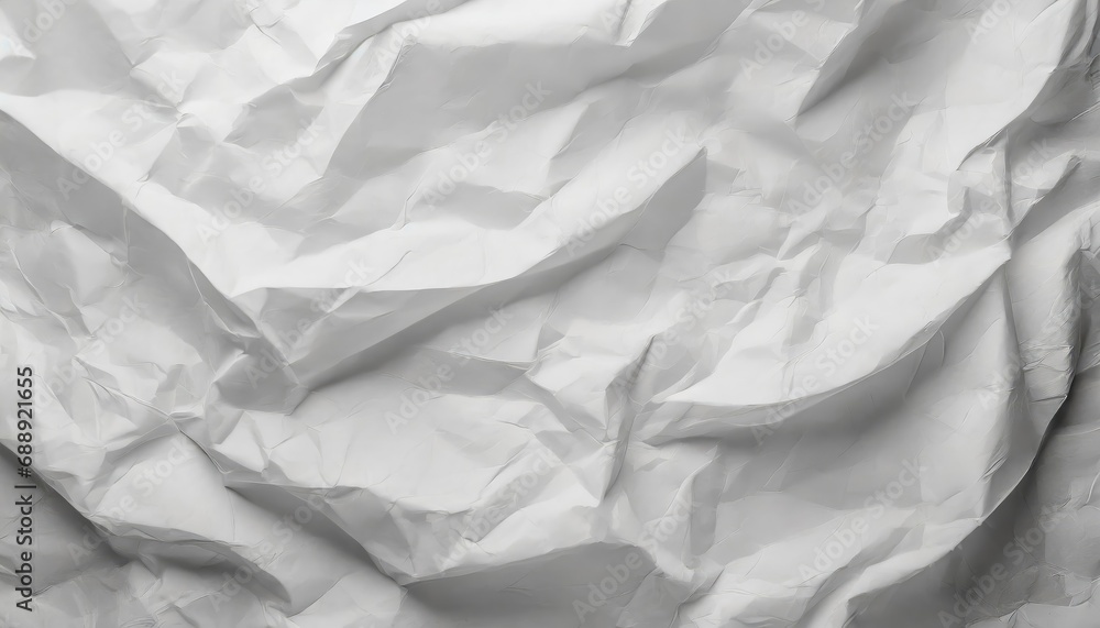 Obraz premium White crumpled paper texture background.