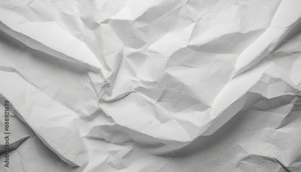 Obraz premium White crumpled paper texture background.