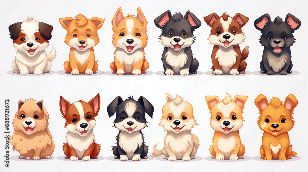 collection of dogs