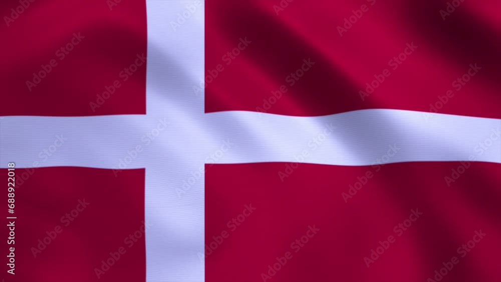 Denmark Flag Blowing in Wind 4k Realistic 3d flag waving animation seamless loop background for patriotic, political, military, election, history, memorial, independence day, football, documentary Denmark Flag Blowing in Wind 4k Realistic 3d flag waving animation seamless loop background for patriotic, political, military, election, history, memorial, independence day, football, documentary