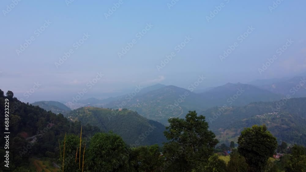 Beautiful landscape valley view overlooking Pokhara Beautiful landscape valley view overlooking Pokhara